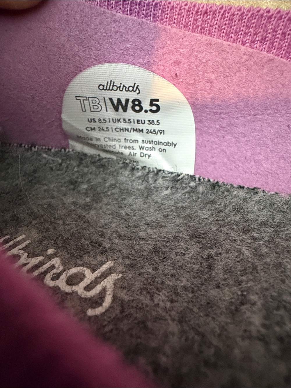 allbirds Women’s Pink Knit Slip-On Flats - Picture 4 of 4